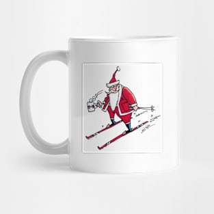 Santa Skiing Mug